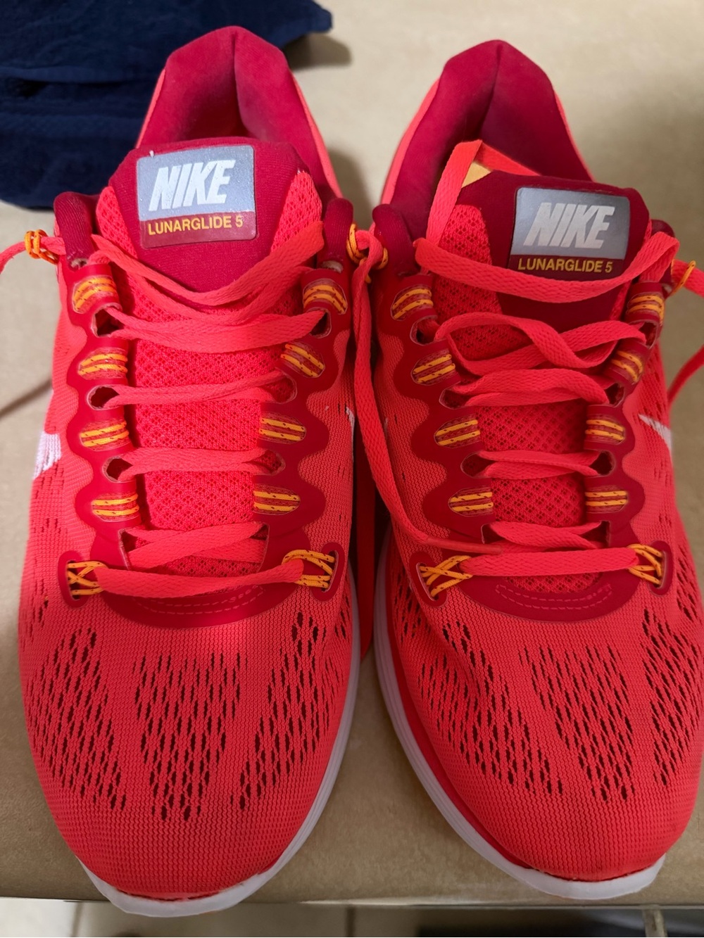 Nike Women's Running Shoes - Vibrant Red with Yellow Accents
